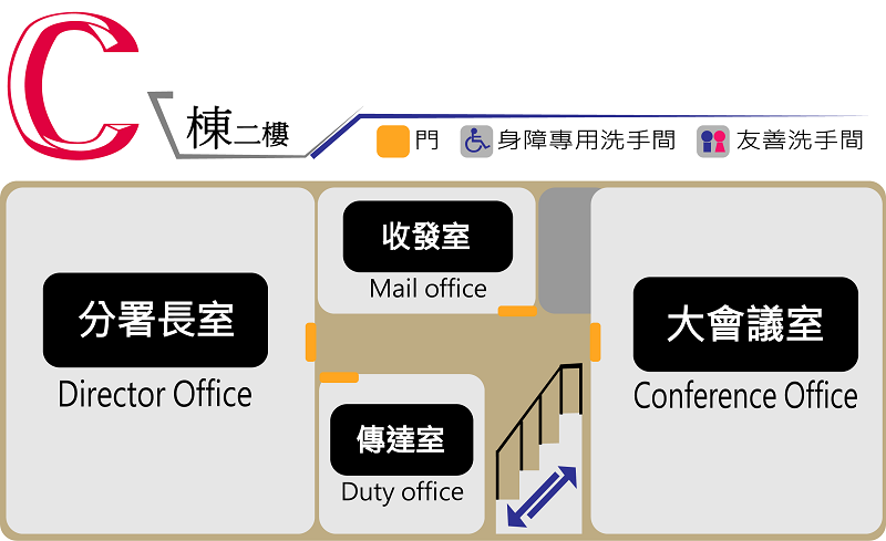 C棟2F平面環境位置圖