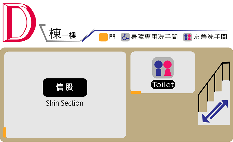 D棟1F平面環境位置圖