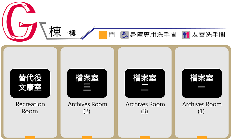 G棟1F平面環境位置圖