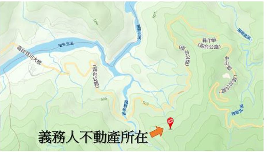 參照內政部國土測繪中心國土測繪圖資服務雲查詢結果，義務人位於霧台之 3甲地應為山坡地