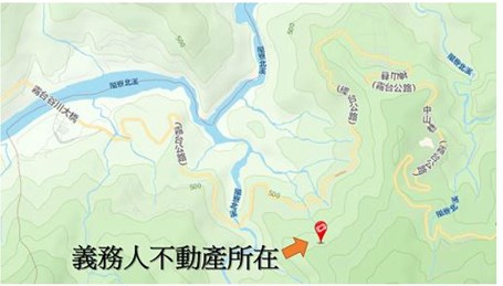 參照內政部國土測繪中心國土測繪圖資服務雲查詢結果，義務人位於霧台之 3甲地應為 山坡地
