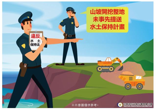 義務人未事先提出水土保持計畫即在後壁湖開挖整地，挨罰6萬元，示意圖